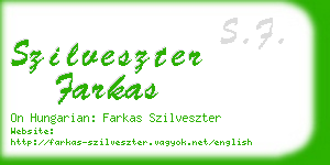 szilveszter farkas business card